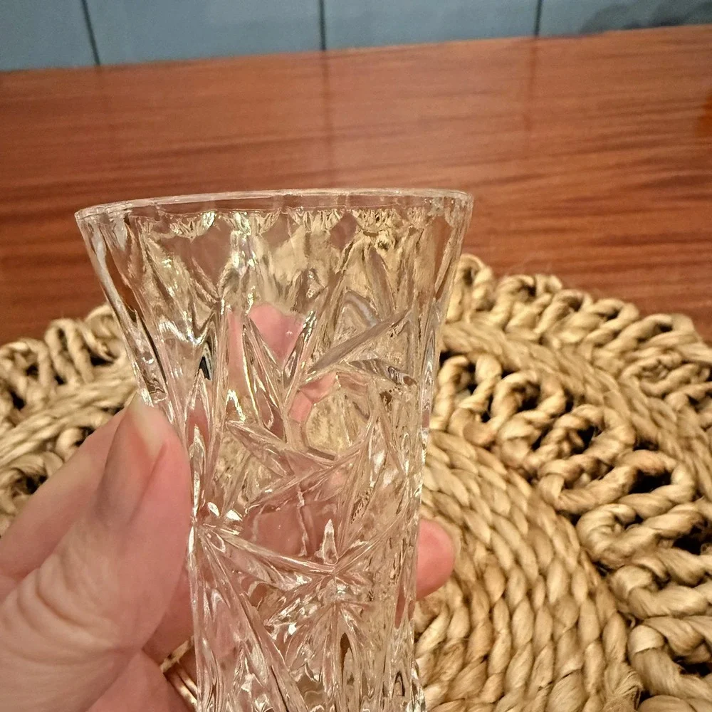 Vintage Lenox Fine‎ Crystal Dandelion Vase Star Bud Vase 4 Inches Tall